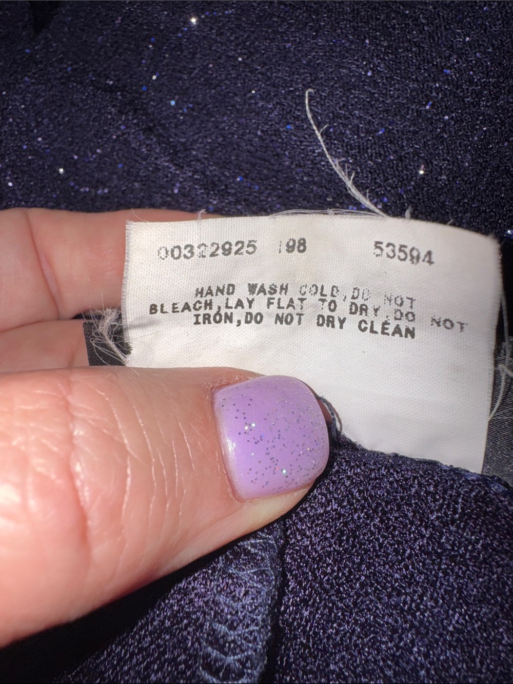 VTG 90’s Y2K Byer Too! Navy Blue Sparkling One-Shoulder Formal Prom Dress Medium - Picture 8 of 12